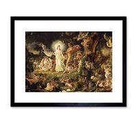 Wee Blue Coo Painting Paton The Quarrel Of Oberon And Titania Framed Wall Art Print