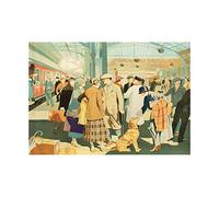 Wee Blue Coo Painting Perth Rail Station Train Scotland Britain Wall Art Print