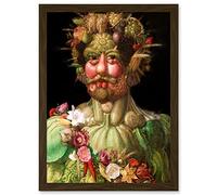 Wee Blue Coo Painting Portrait Arcimboldo Rudolf II Habsburg Vertumnus Vegetables Artwork Framed Wall Art Print A4