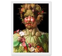 Wee Blue Coo Painting Portrait Arcimboldo Rudolf II Habsburg Vertumnus Vegetables Artwork Framed Wall Art Print A4