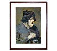 Wee Blue Coo Painting Portrait Brouwer The Bitter Tonic Potion Framed Wall Art Print