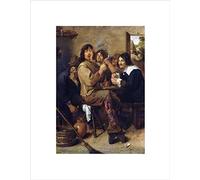 Wee Blue Coo Painting Portrait Group Brouwer The Smoker Wall Art Print