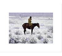 Wee Blue Coo PAINTING PORTRAIT NATIVE AMERICA REMINGTON HERD BOY FRAMED ART PRINT B12X12707