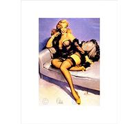 Wee Blue Coo PAINTING PORTRAIT PIN UP GIRL CELESTE LINGERIE USA FRAMED ART PRINT B12X12538