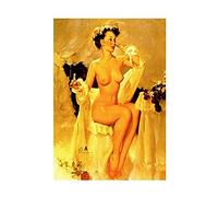 Wee Blue Coo PAINTING PORTRAIT PIN UP GIRL UNDRESSED BEAUTY FORM FIGURE FRAMED PRINT B12X7460