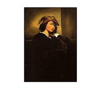 Wee Blue Coo Painting Portrait Self Artist Anselm Feuerbach Youth Wall Art Print