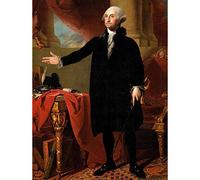 Wee Blue Coo Painting Portrait Stuart President George Washington Art Print Poster Wall Decor 12X16 Inch
