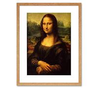 Wee Blue Coo Painting Portrait Study Da Vinci Mona Lisa Detail Framed Wall Art Print