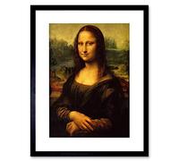 Wee Blue Coo Painting Portrait Study Da Vinci Mona Lisa Detail Framed Wall Art Print