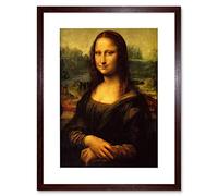 Wee Blue Coo Painting Portrait Study Da Vinci Mona Lisa Detail Framed Wall Art Print
