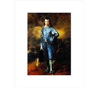 Wee Blue Coo PAINTING PORTRAIT STUDY GAINSBOROUGH BLUE BOY BLACK FRAMED ART PRINT B12X3995
