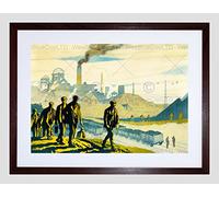 Wee Blue Coo Painting Railway Lms Industrial Mine Pit Newcastle UK Framed Wall Art Print