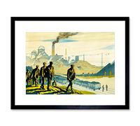Wee Blue Coo Painting Railway Lms Industrial Mine Pit Newcastle UK Framed Wall Art Print