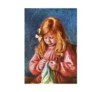 Wee Blue Coo Painting Renoir Jean Sewing Old Master Wall Art Print