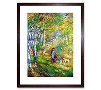 Wee Blue Coo PAINTING RENOIR YOUNG MAN FOREST FONTAINEBLEAU FRAMED PICTURE ART PRINT F97X9253