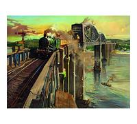 Wee Blue Coo Painting Royal Albert Bridge Saltash British Railways Art Canvas Print