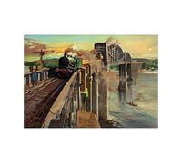 Wee Blue Coo Painting Royal Albert Bridge Saltash British Railways Wall Art Print