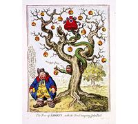Wee Blue Coo Painting Satire John Bull Satan French Revolution Apple Tree Art Print Poster Wall Decor 12X16 Inch