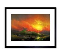 Wee Blue Coo Painting Seascape Study Maritime Aivazovsky Ninth Wave Framed Wall Art Print