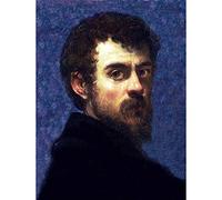 Wee Blue Coo Painting Self Portrait Artist Jacopo Comin Tintoretto Art Print Poster Wall Decor 12X16 Inch