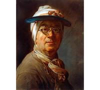 Wee Blue Coo PAINTING SELF PORTRAIT VISOR JEAN-BAPTISTE-SIMEON CHARDIN ART PRINT HP1797