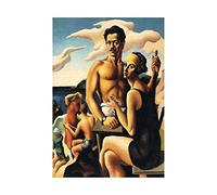 Wee Blue Coo Painting Self Portrait With Rita Beach Wall Art Print