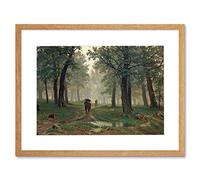 Wee Blue Coo Painting Shishkin Rain An Oak Forest Old Picture Framed Wall Art Print