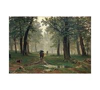 Wee Blue Coo Painting Shishkin Rain An Oak Forest Old Picture Wall Art Print