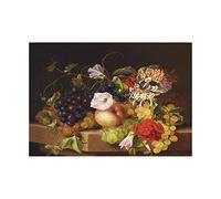 Wee Blue Coo Painting Sietrich Still Life With Flowers And Fruit Wall Art Print