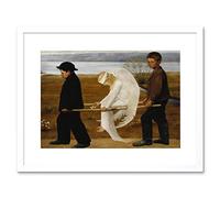 Wee Blue Coo Painting Simberg The Wounded Angel Framed Wall Art Print