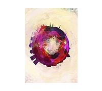 Wee Blue Coo Painting Small World Abstract Skyline Istanbul Turkey Wall Art Print