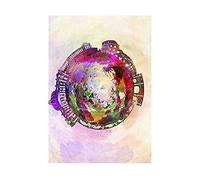 Wee Blue Coo Painting Small World Abstract Skyline Rome Italy Wall Art Print