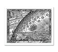 Wee Blue Coo Painting Space Medieval Cosmology Hachette Universe Art Print Framed Poster Wall Decor 12X16 Inch