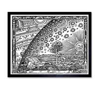 Wee Blue Coo Painting Space Medieval Cosmology Hachette Universe Art Print Framed Poster Wall Decor 12X16 Inch