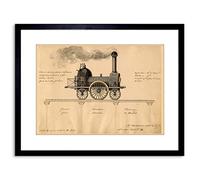 Wee Blue Coo PAINTING TRAIN GREAT WESTERN RAILWAY FROM LONDON TO BRISTOL FRAMED ART F97X12194