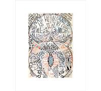 Wee Blue Coo PAINTING TYPOGRAPH TEXT BACON WRITING INSANE BLACK FRAMED ART PRINT B12X3706