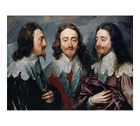 Wee Blue Coo Painting Van Dyck Portrait King Charles I England Art Print Poster Wall Decor 12X16 Inch