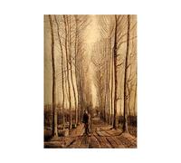 Wee Blue Coo Painting Van Gogh Avenue Poplars Wall Art Print