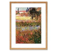 Wee Blue Coo Painting Van Gogh Flowering Garden Old Master Framed Wall Art Print