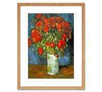 Wee Blue Coo Painting Van Gogh Red Poppies Old Master Framed Wall Art Print