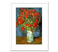 Wee Blue Coo Painting Van Gogh Red Poppies Old Master Framed Wall Art Print