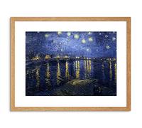Wee Blue Coo Painting Van Gogh Starry Night Over Rhone Framed Wall Art Print