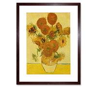Wee Blue Coo Painting Van Gogh Still Life Sunflowers Framed Wall Art Print