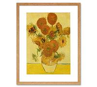 Wee Blue Coo Painting Van Gogh Still Life Sunflowers Framed Wall Art Print