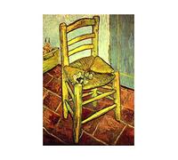 Wee Blue Coo Painting Van Gogh Vincent's Chair With Pipe Wall Art Print