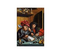 Wee Blue Coo Painting Van Reymerswaele Follower Money Changers Wall Art Print