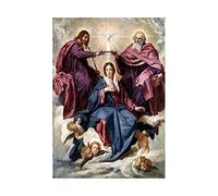 Wee Blue Coo Painting Velazquez Coronation Of The Virgin 12x16 Wall Art Print