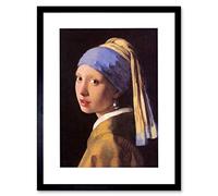 Wee Blue Coo Painting Vermeer Girl Pearl Earring Old Master Framed Wall Art Print