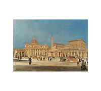 Wee Blue Coo Painting Von Alt Saint Peter's Rome Wall Art Print