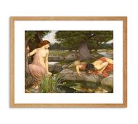 Wee Blue Coo PAINTING WATERHOUSE ECHO NARCISSUS FRAMED PRINT F97X3789